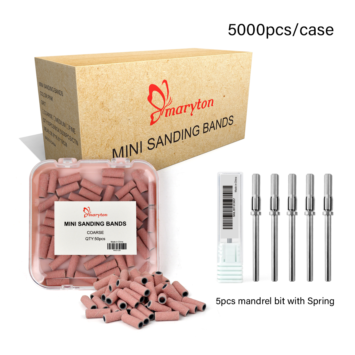 Power Tools Pink - 5000Pcs/Carton Nail Drill Bits Sets Pink