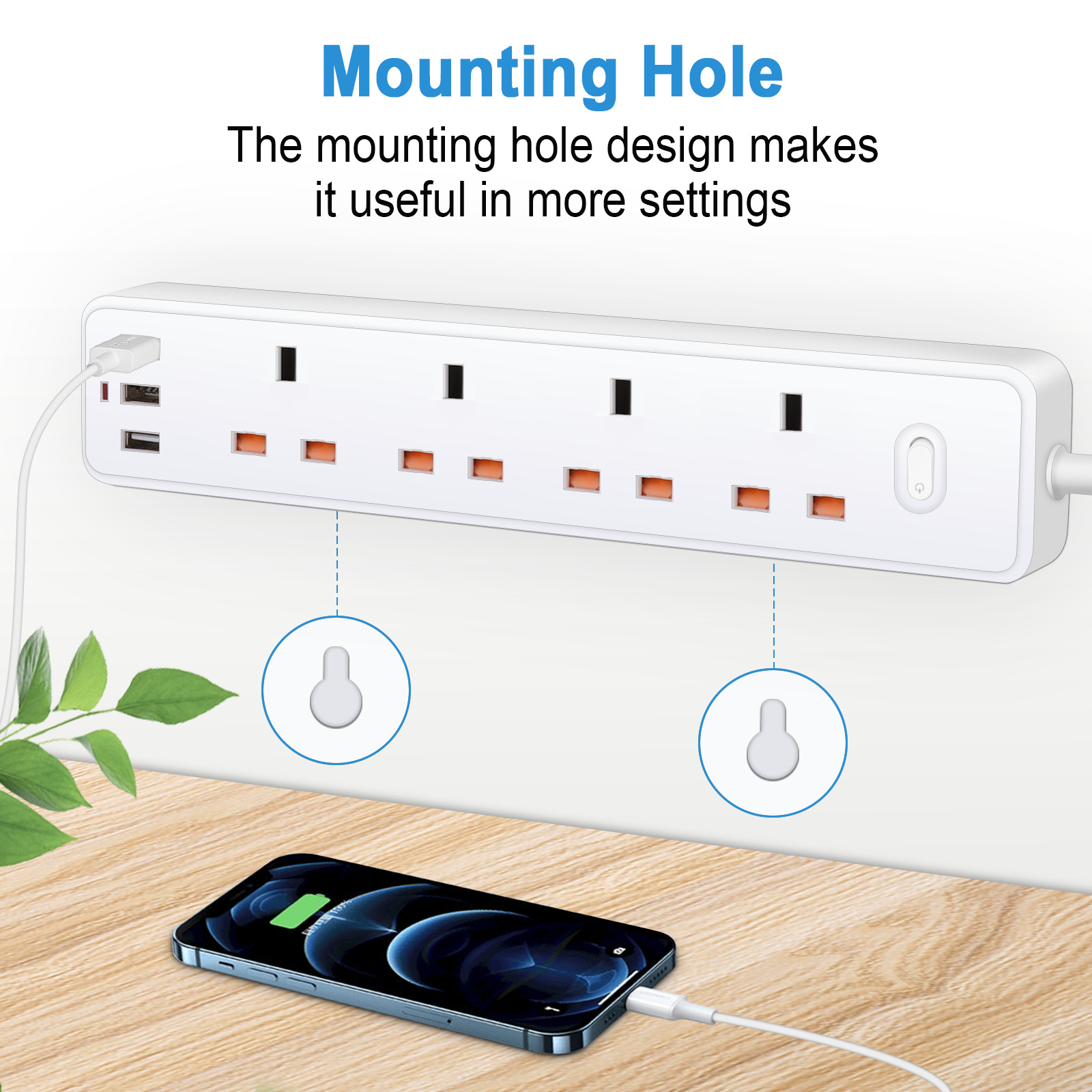 Power Strip Electric Socket UK – обзор и цена Power Tools Extension