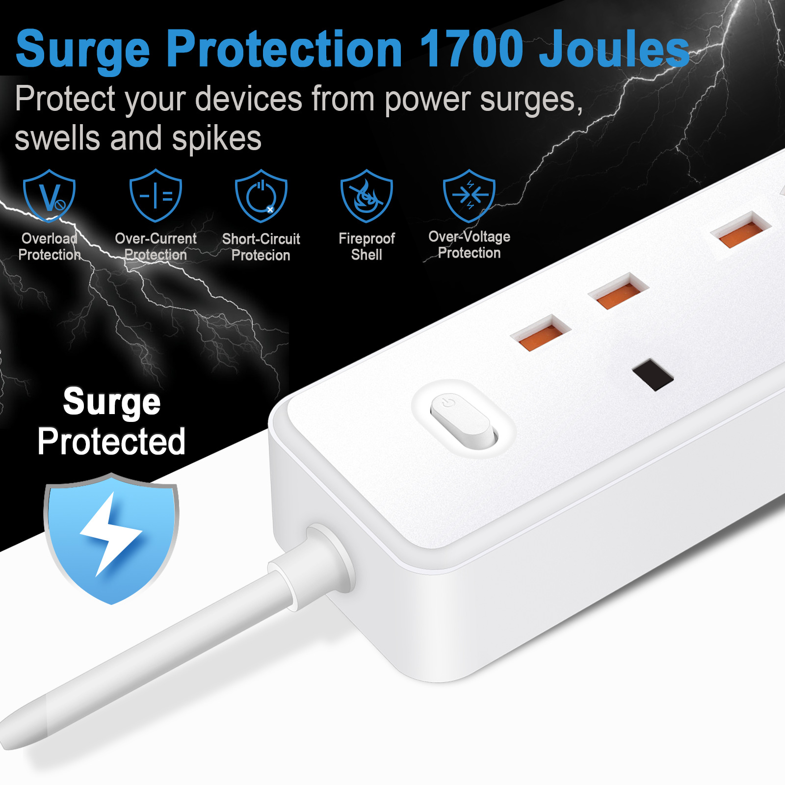 Power Strip Electric Socket UK – обзор и цена Power Tools Extension