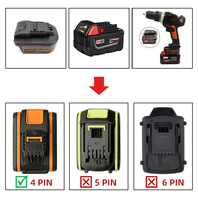 For Worx 20V 4-Pin Orange Powe – обзор и цена Power Tools Orange