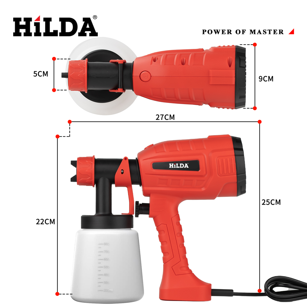 HILDA 800ML Electric Spray Gun – обзор и цена Power Tools Pink