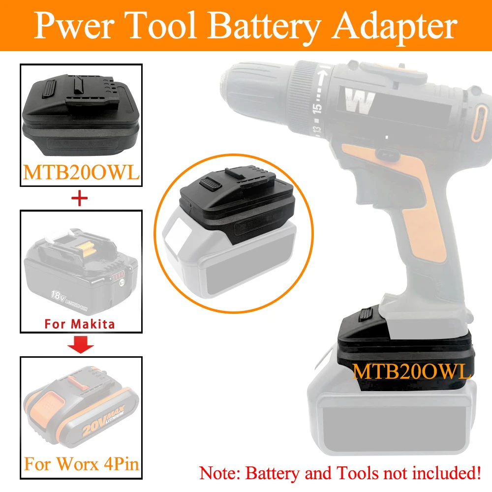 Li-ion Battery Adapter for Mak – обзор и цена Power Tools Orange