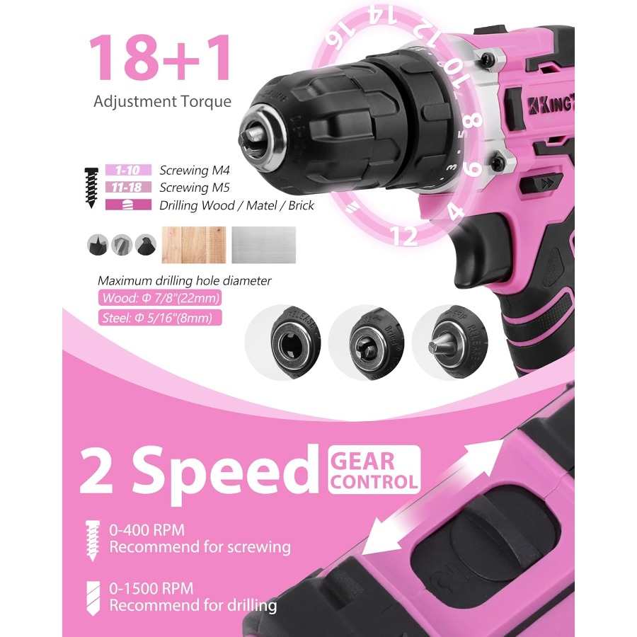 267-Piece Tool Kit Set - Pink  – обзор и цена Power Tools Pink