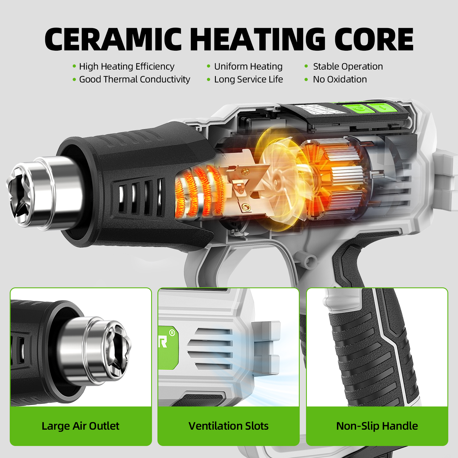 Hot Air Gun with LCD 12 Variab – обзор и цена Power Tools Manufacturers