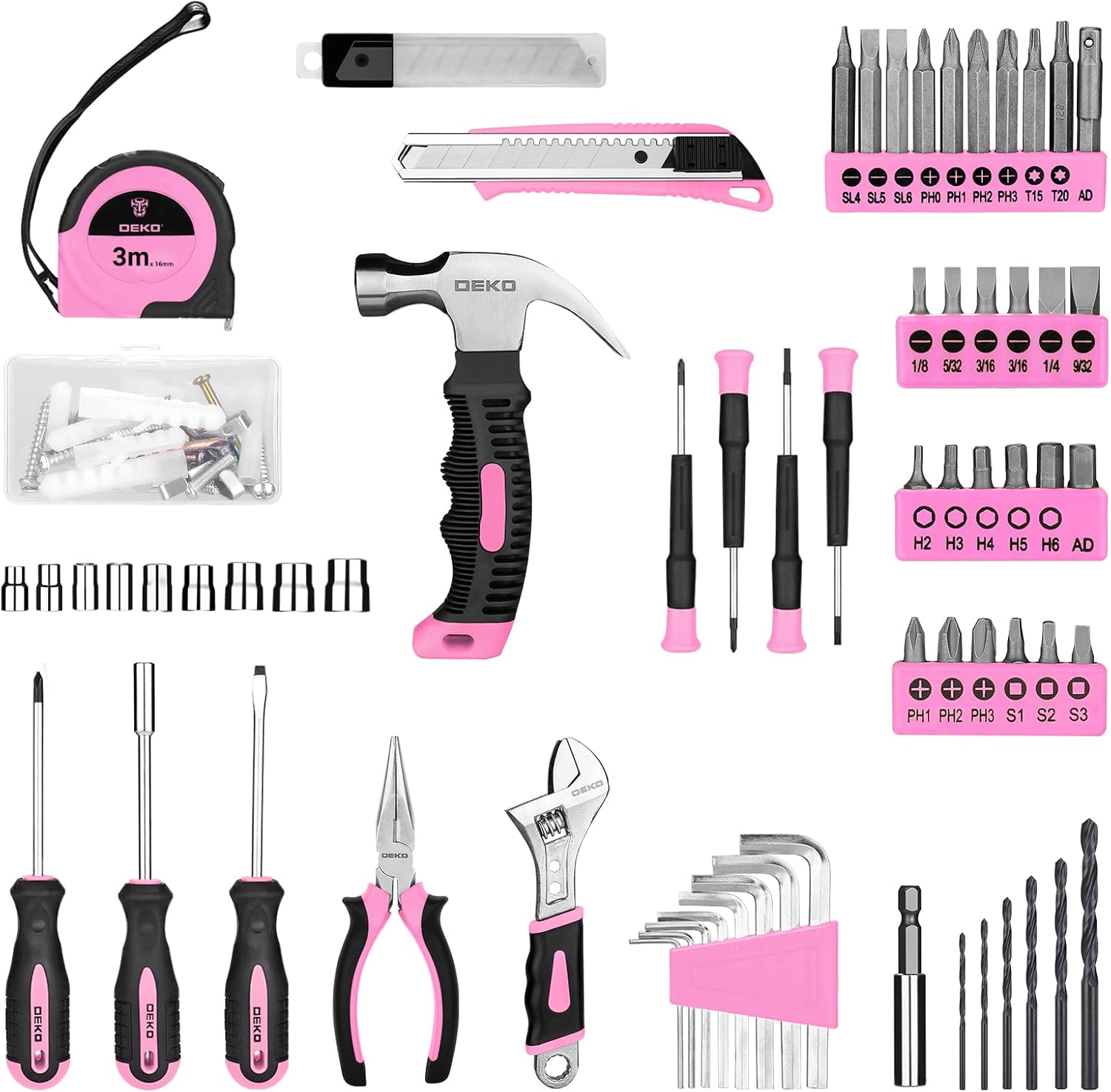 126 Pcs Pink Cordless Drill Se – обзор и цена Power Tools Pink