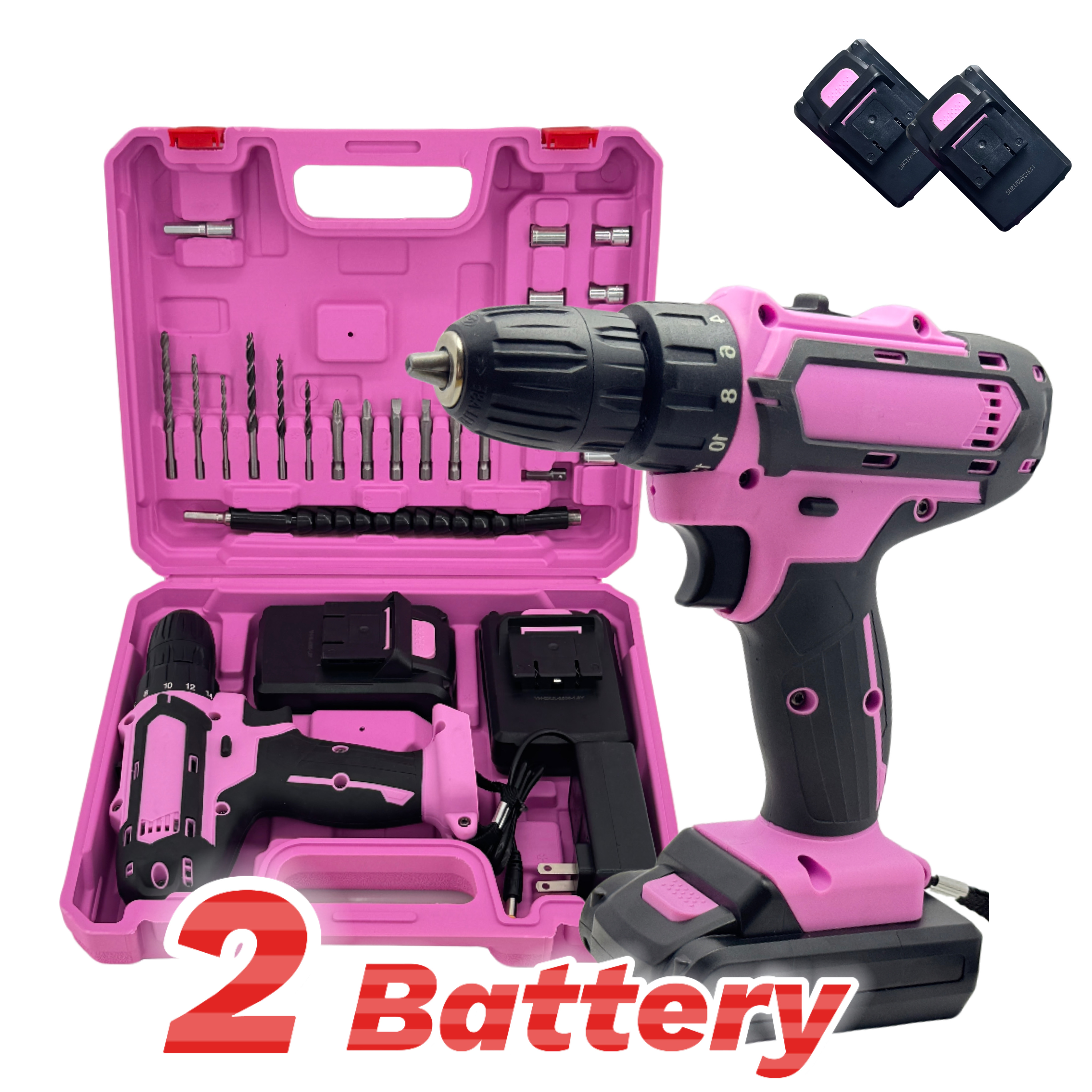 24-Piece Set Brushless Industr – обзор и цена Power Tools Pink