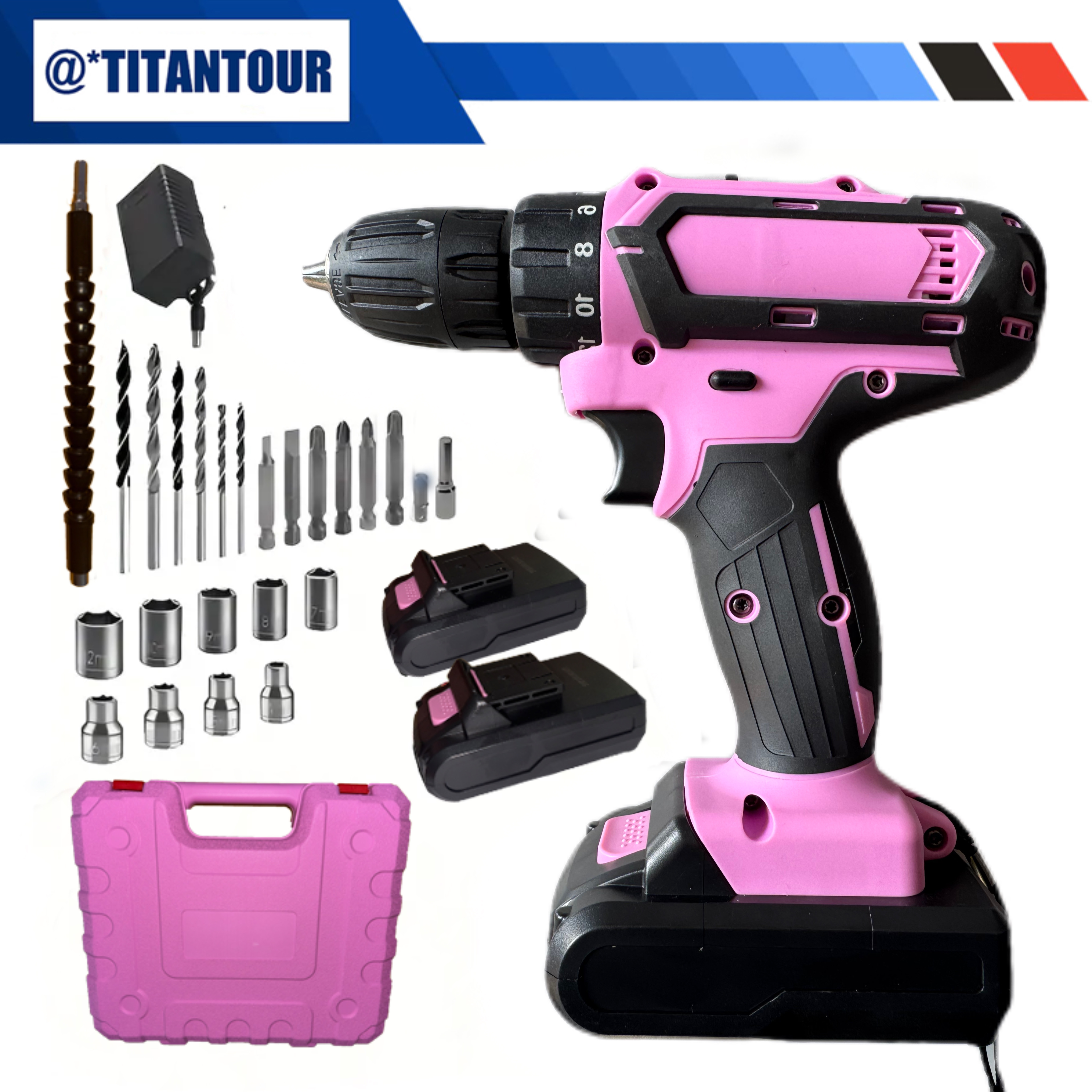 24-Piece Set Brushless Industr – обзор и цена Power Tools Pink