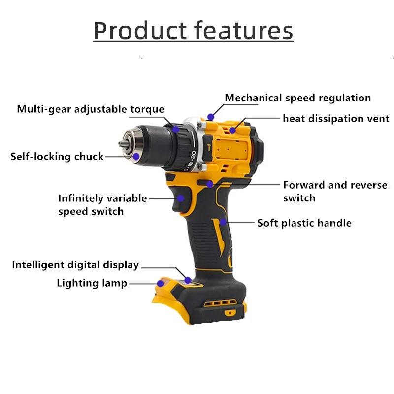 For Dewalt 20V Battery Brushle – обзор и цена Dewalt Power Tools Xr