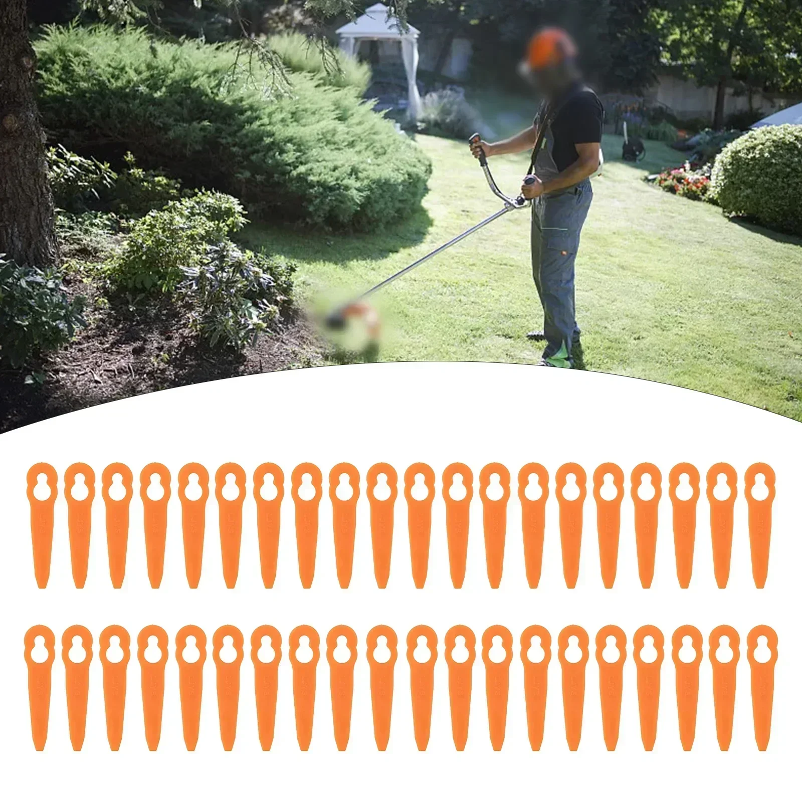 40pcs Plastic Blades Lawn Mowe – обзор и цена Power Tools Orange