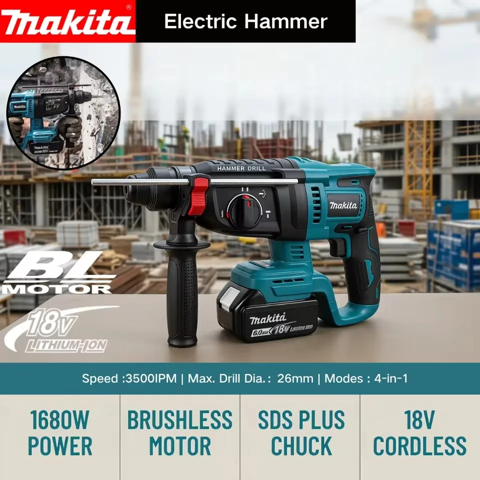 Makita 26MM Brushless Electric – обзор и цена Power Tools Hammer
