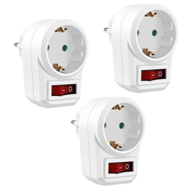 3PCS EU Socket Adapter With Sw – обзор и цена Power Tools Extension