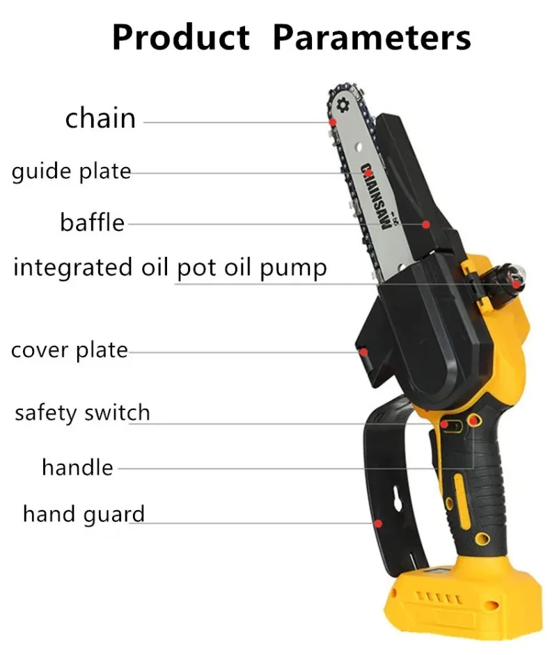 6/8 Inch Brushless Chainsaw fo – обзор и цена Power Tools Pink