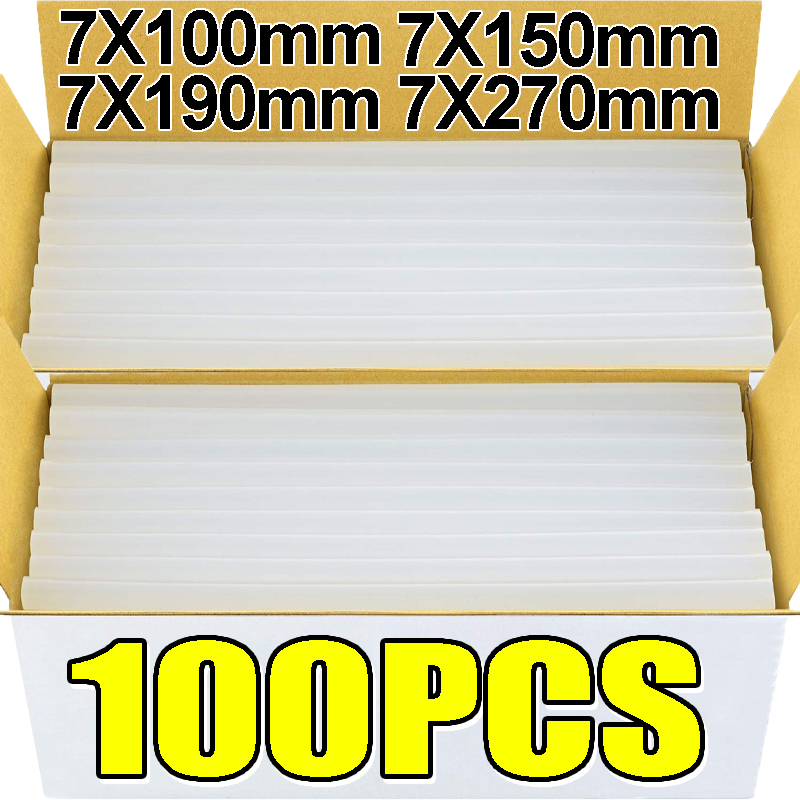 100/1x 7mm Transparent Hot Mel – обзор и цена Power Tools Wholesale