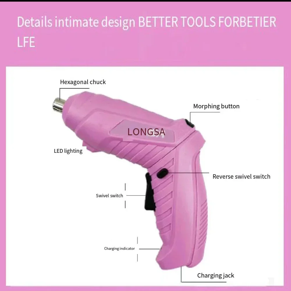New Full Pink Electric Screwdr – обзор и цена Power Tools Pink