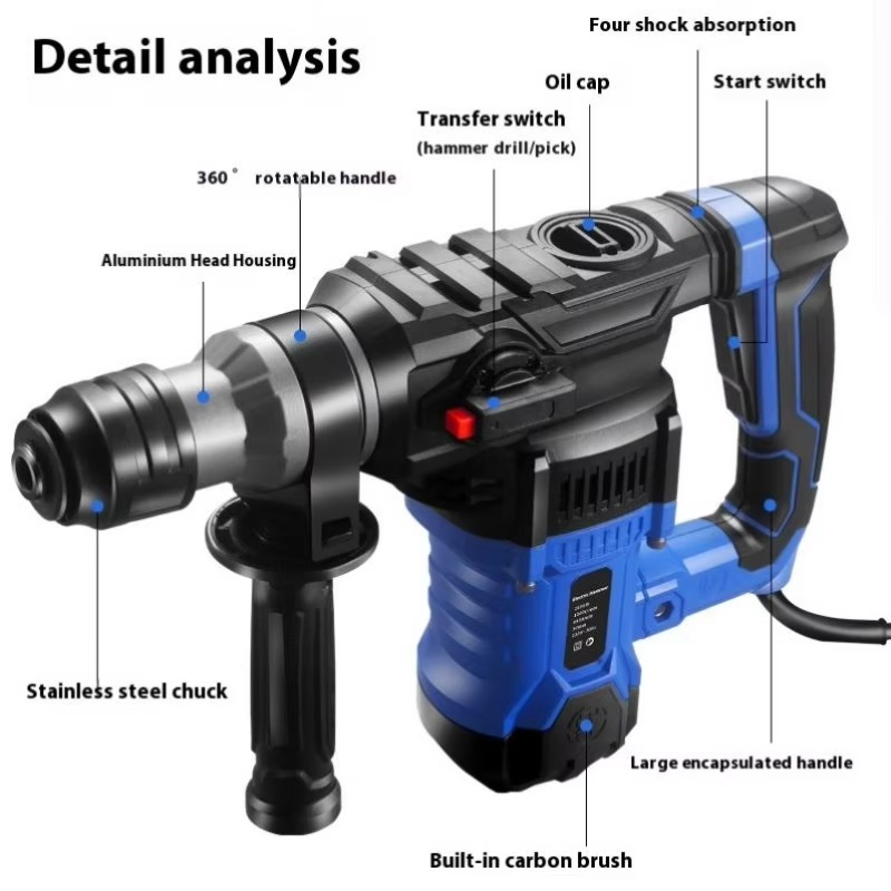 1800w Power Tools Electric Ham – обзор и цена Power Tools Hammer