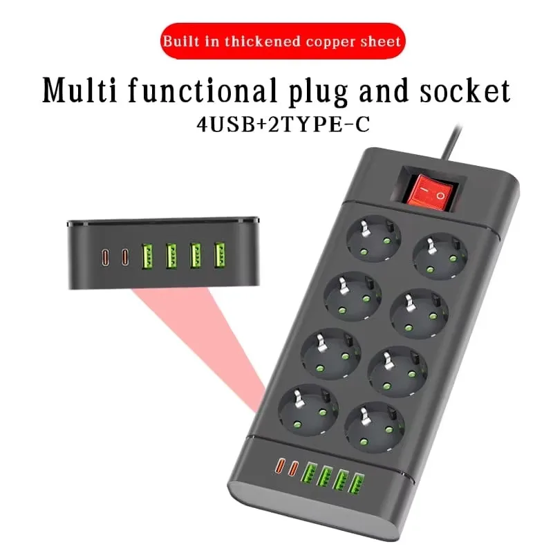 EU Plug Power Strip Outlet Ext – обзор и цена Power Tools Extension