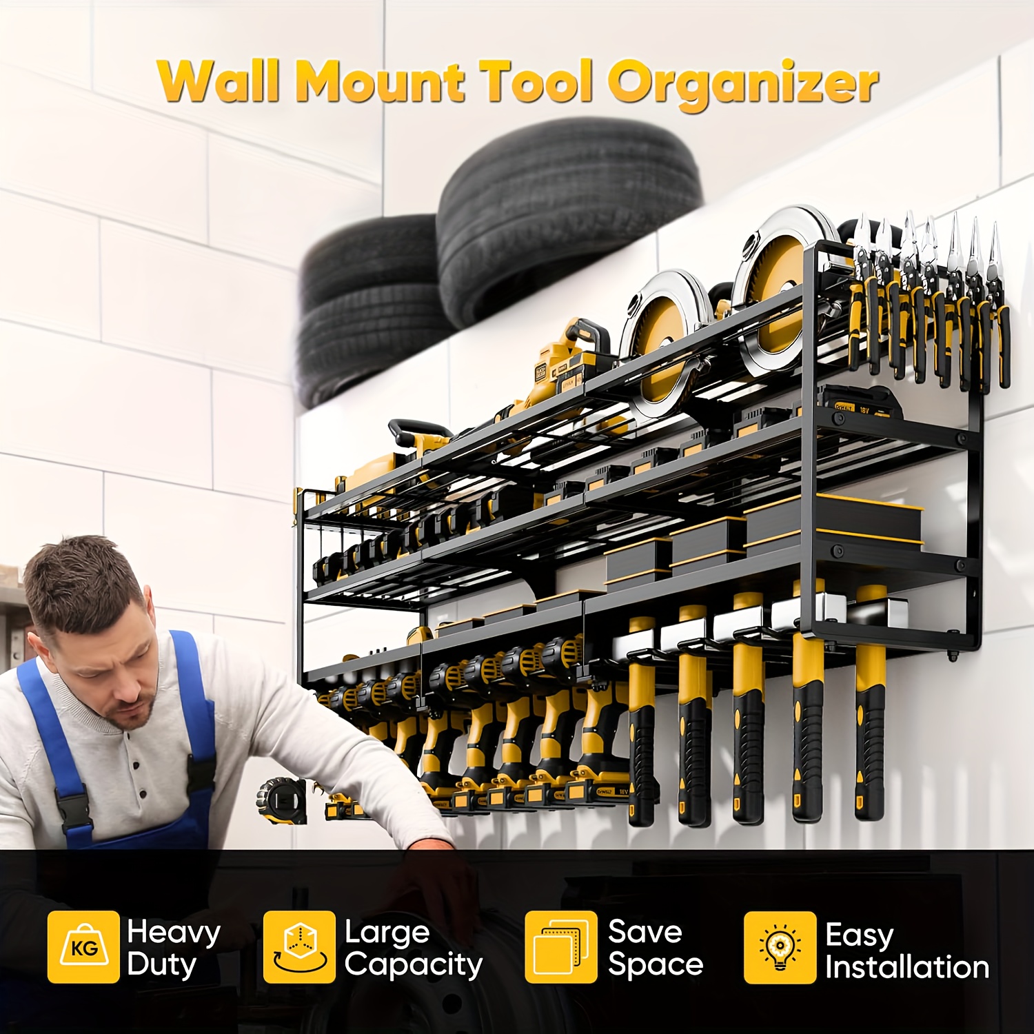 Large Power Tool Organizer Wal – обзор и цена Power Tools Pink