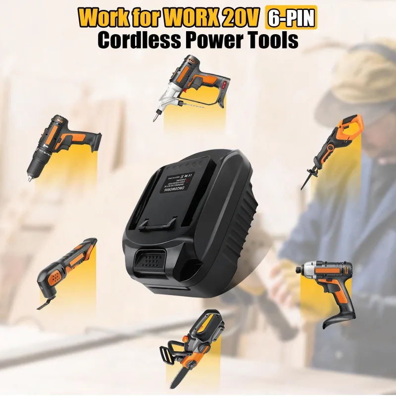 DM20WORX6 Battery Adapter for  – обзор и цена Dewalt Power Tools Xr